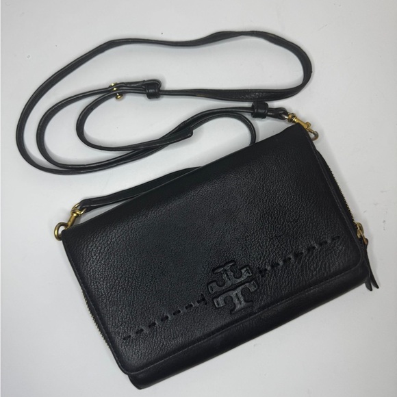 Tory Burch Black Crossbody Bag with Gold Accents - Picture 2 of 8